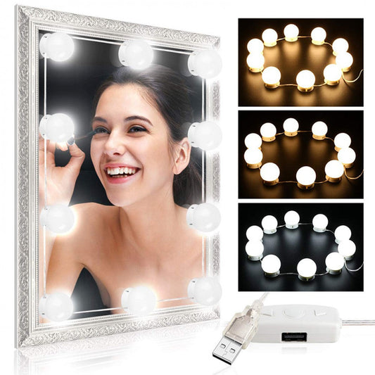 10 LED Vanity Mirror Lights Kit