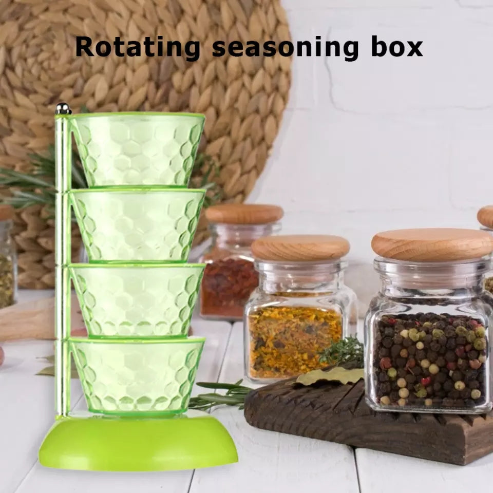 4 in 1 Multipurpose 360 Degree Rotating Spice/Food Rack