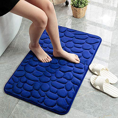 Water Absorption Non-slip Pebble Washable Toilet Bath Mat Memory Foam Shower Mat Floor Rug