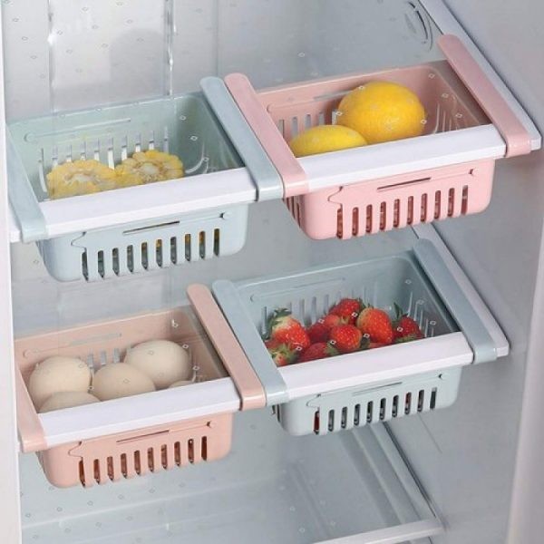 4pcs Adjustable-Fridge Storage Basket