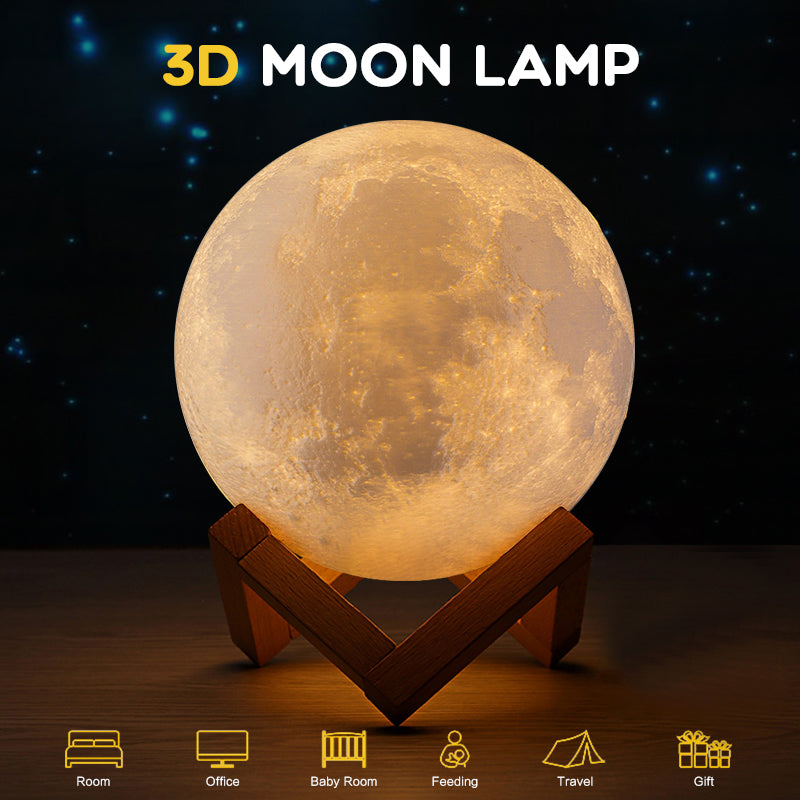 3D Touch Moon Lamp